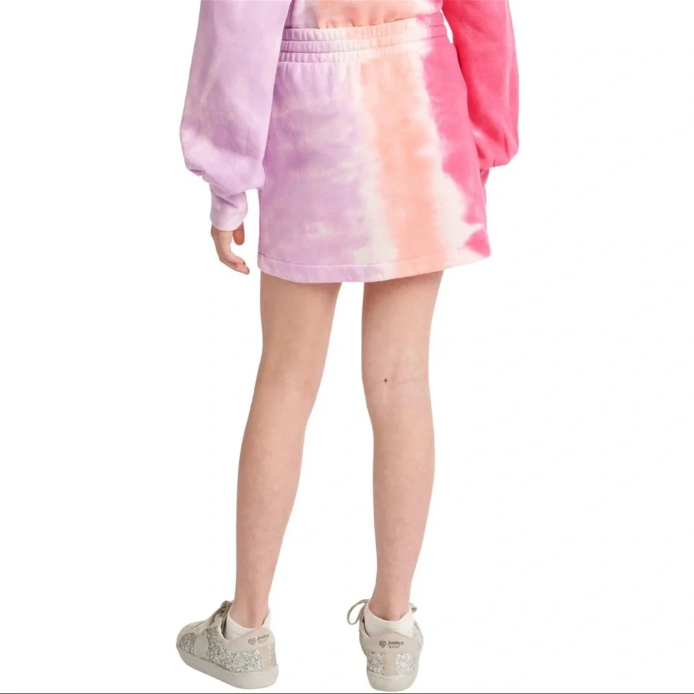 Justice Pink and‎ Purple Tie-Dye Skirt